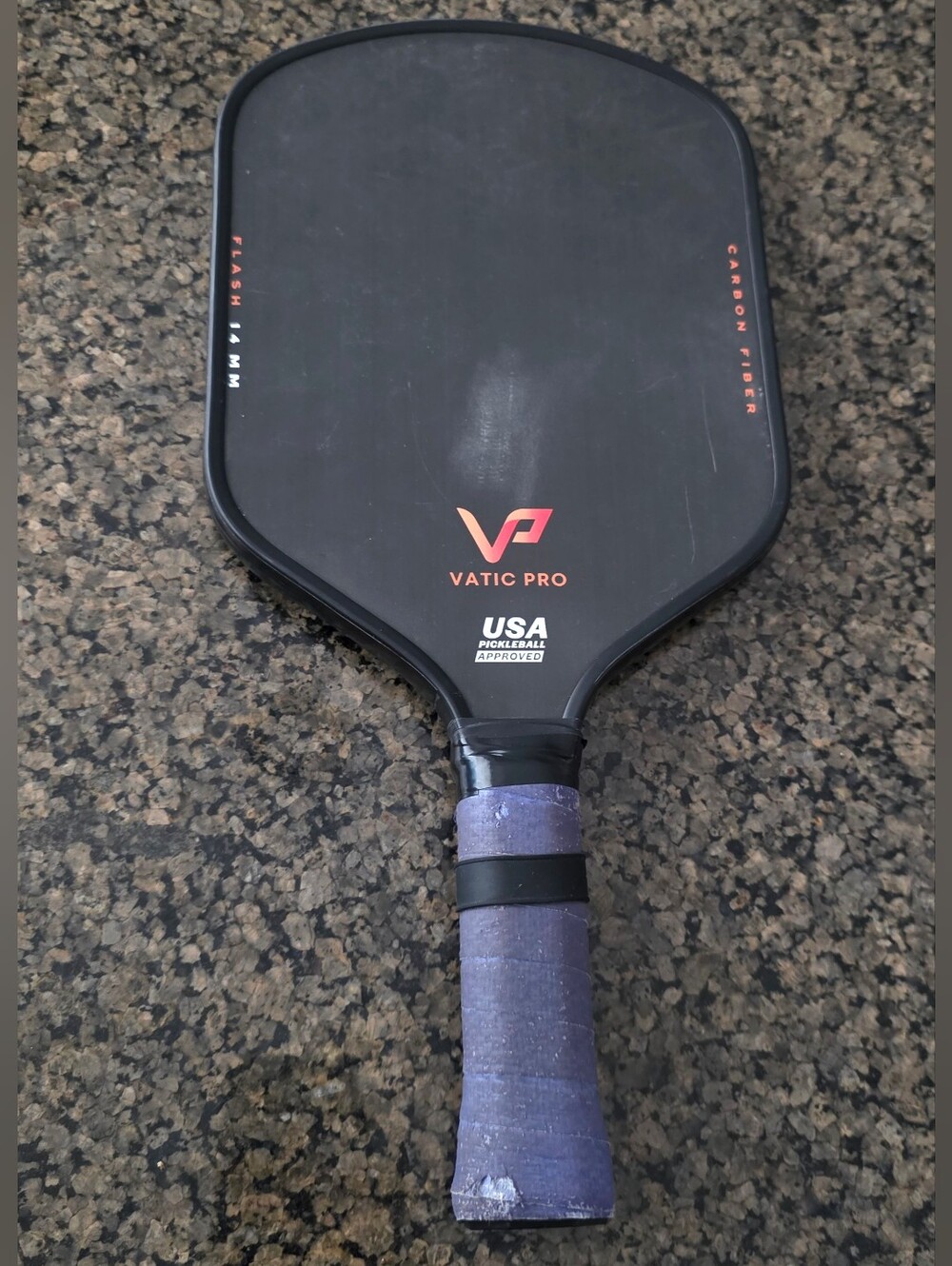 Vatic Pro Flash 14mm Pickleball Paddle Carbon Fiber USA Approved adult Unisex
